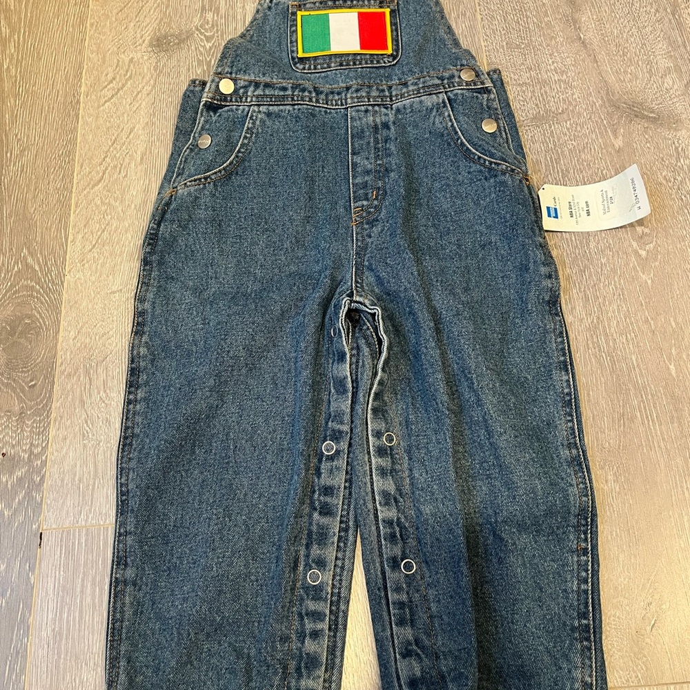 Kids Vintage Reebok Denim Overalls